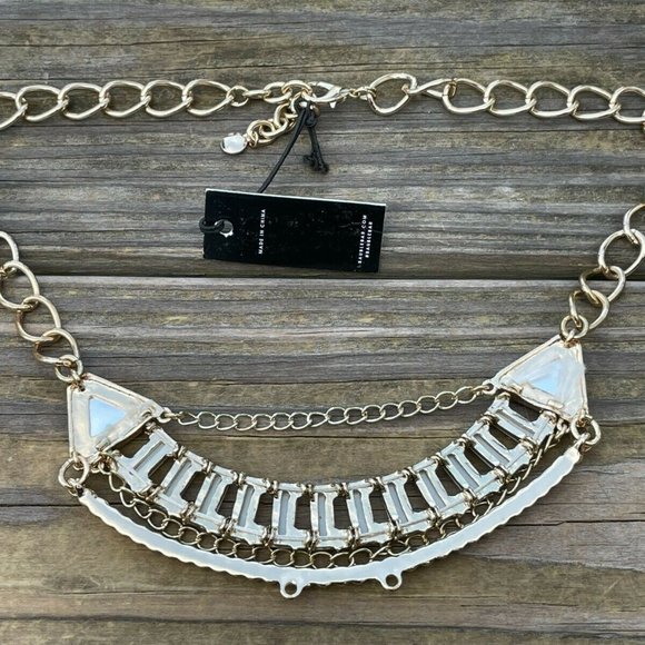 Baublebar Women Necklace Rope Chunky Statement Gold Tone Necklace Jewelry - Picture 7 of 9